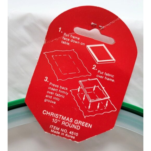 Lot of 2 Westex 10" Round Green Embroidery Plastic Hoops Stitching Cross Stitch - Picture 4 of 4